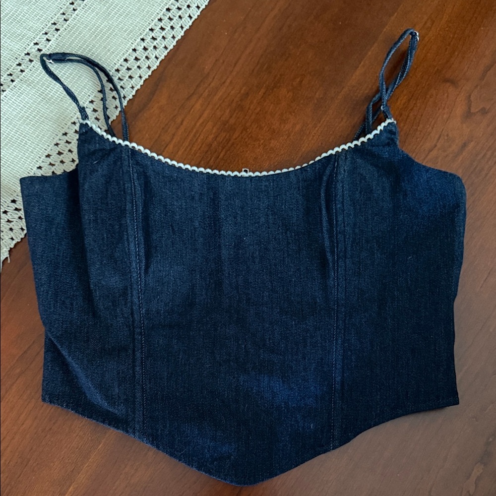 Denim Blue whitefox corset